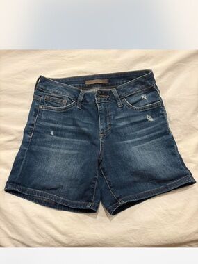 Joe's Jeans Medium Blue Distressed Denim Shorts